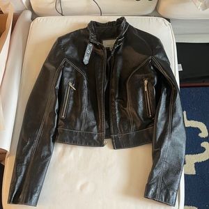 Wilsons leather jacket cropped